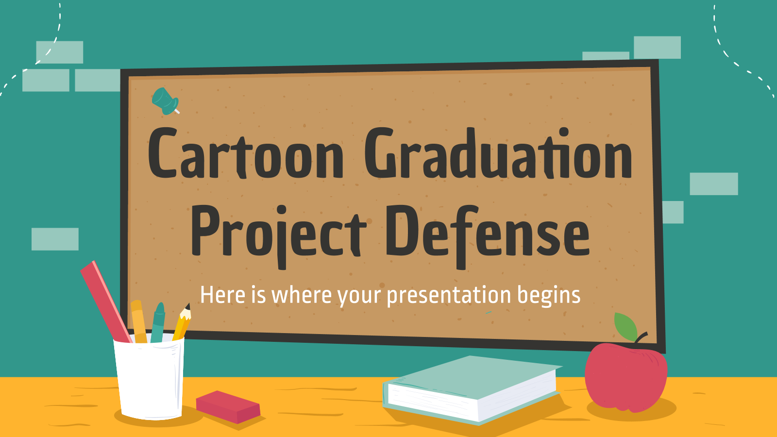 卡通毕业设计PowerPoint模板